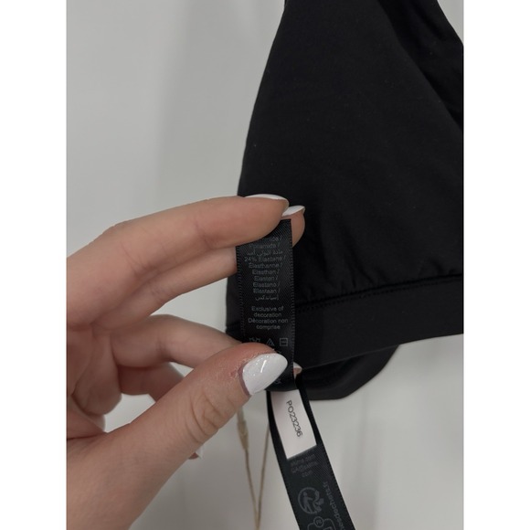 Skims Fits Everybody Triangle Bralette Onyx Black Kim Kardashian Adjustable Larg - Picture 5 of 6